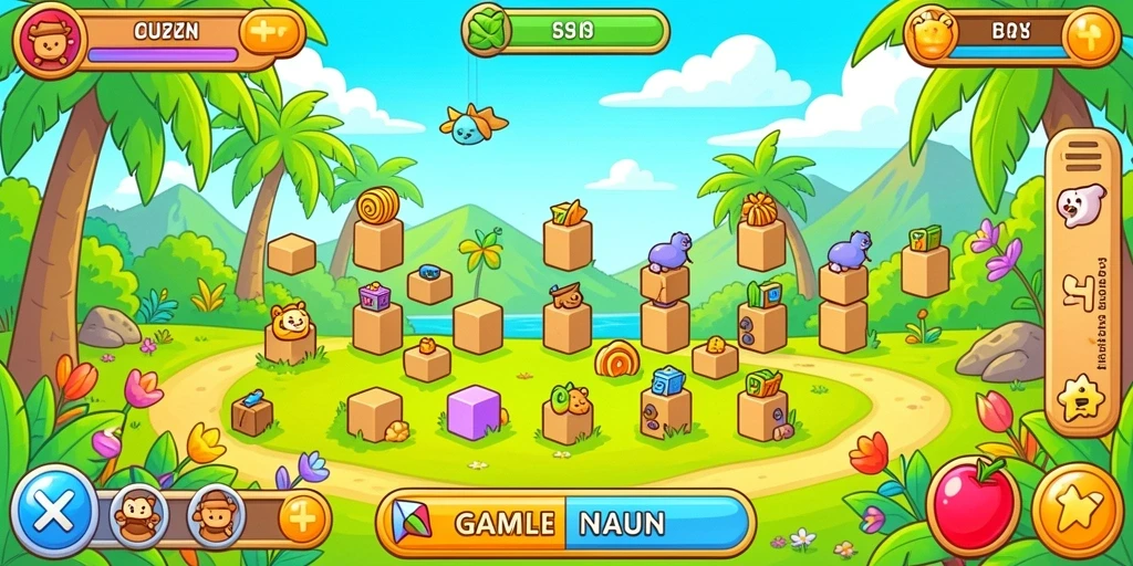 Screenshot dari tantangan seru di level terbaru.